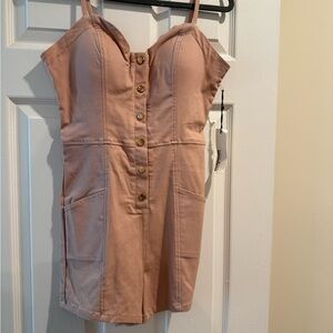 Pink Button-Front romper